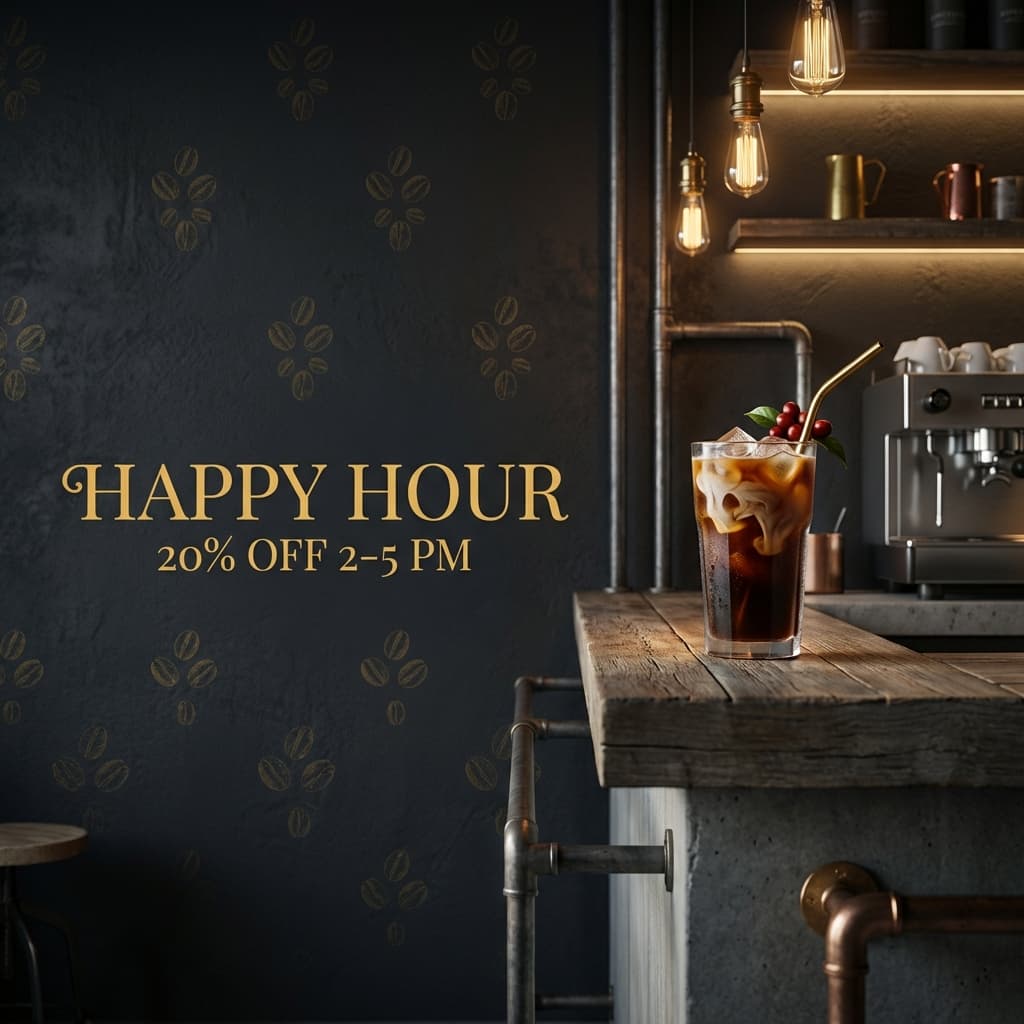 Happy Hour - 20% OFF 2-5 PM