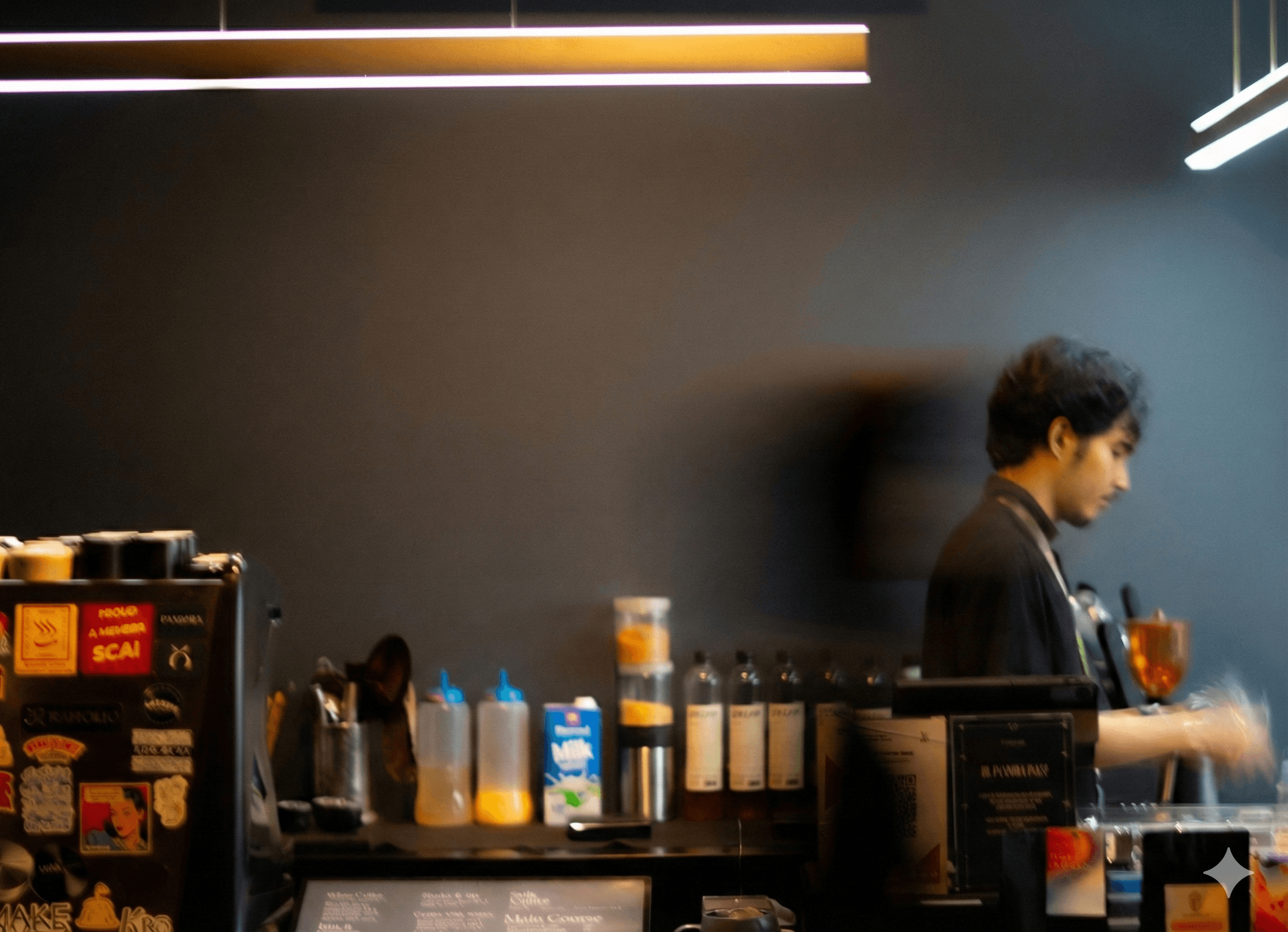 Pandora Coffee Nook - Barista creating latte art